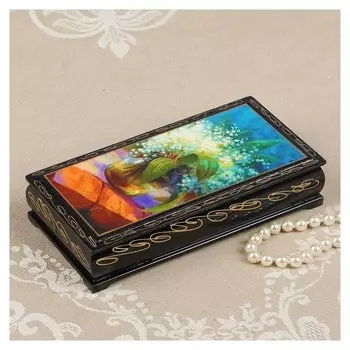 Шкатулка - купюрница «Ландыши», 8,5×17 см, лаковая миниатюра