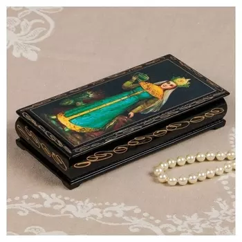 Шкатулка - купюрница «Сказки», 8,5×17 см, лаковая миниатюра