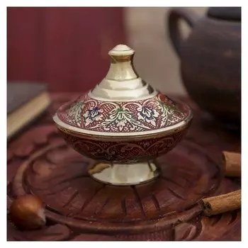 Шкатулка латунь "Царская" 8х8х7,5 см