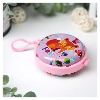 Шкатулка металл на карабине "Лис" 8,2х8,2х3,5 см