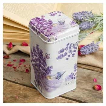 Шкатулка металл "Поле с лавандой" 14,5х7х7 см