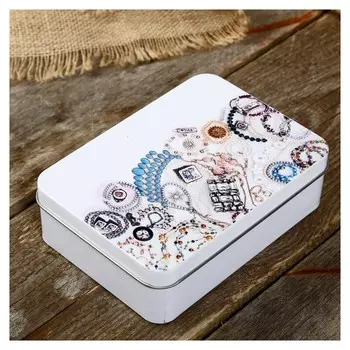 Шкатулка металл прямоугольная "Женская" 4,2х14х10 см