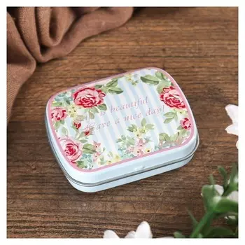 Шкатулка металл "Шебби-шик" 1,5х6х5 см