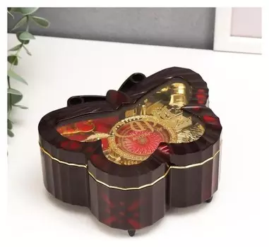 Шкатулка музыкальная "Бабочка большая" механическая