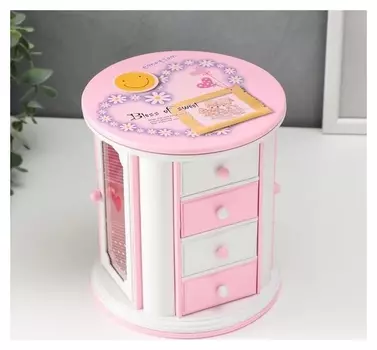 Шкатулка музыкальная круглая механическая