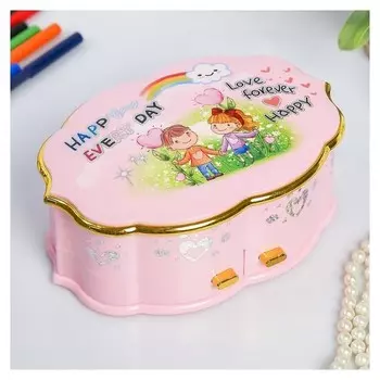 Шкатулка музыкальная механическая "Романтичное свидание" фигурная 7,5х19х12,5 см