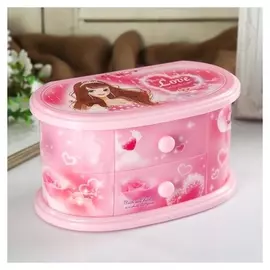 Шкатулка музыкальная с выдвижными ящиками "Девичья"