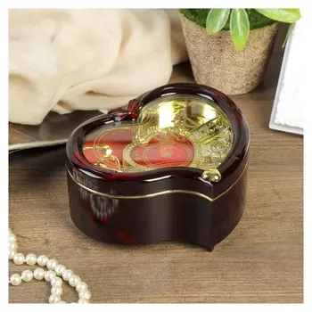 Шкатулка музыкальная "Сердце" механическая