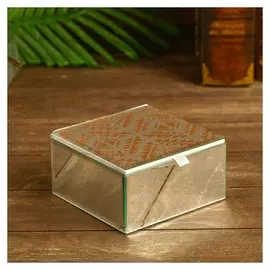 Шкатулка "Назаха" стекло 13х13х6,5 см