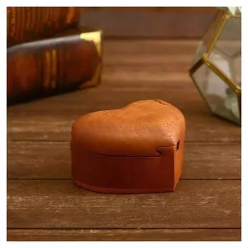 Шкатулка с секретом "Сердце" 11х9х6 см махагон