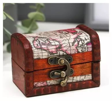 Шкатулка сундучок "Карта"