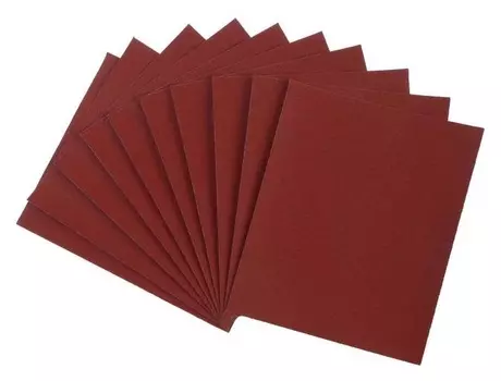 Шкурка шлифовальная в листах Lom, на бумажной основе водостойкая, 230 х 280, р100, 10 шт.