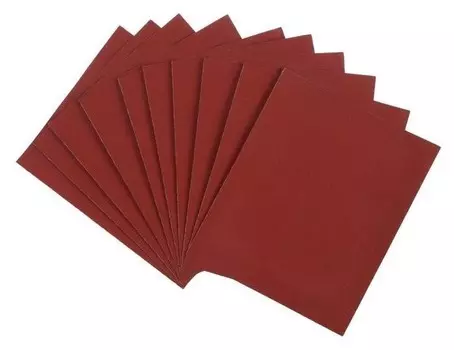 Шкурка шлифовальная в листах Lom, на бумажной основе водостойкая, 230 х 280, р120, 10 шт.