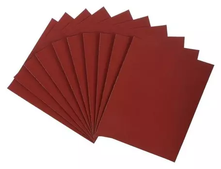 Шкурка шлифовальная в листах Lom, на бумажной основе водостойкая, 230 х 280, р400, 10 шт.