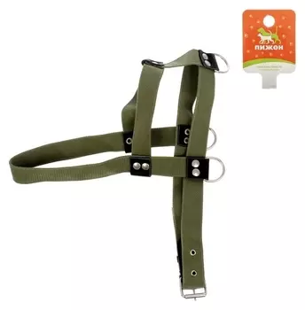 Шлейка брезентовая "Ездовая" №1, 3,6 см, обхват шеи 80 см, обхват груди 80-92 см