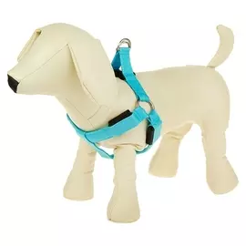 Шлейка светящаяся на батарейках, L, голубая