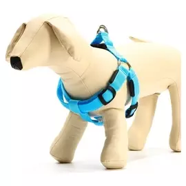 Шлейка светящаяся на батарейках, XL, голубая