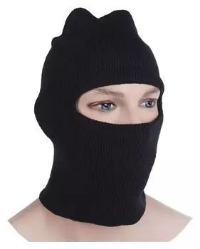 Шлем-маска 1 отверстия, цвет чёрный