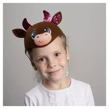 Шляпа карнавальная "Коровка вишенка"