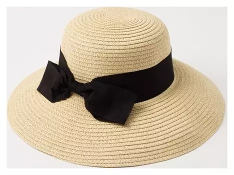 Шляпа женская Minaku "Beach", размер 56-58, цвет бежевый