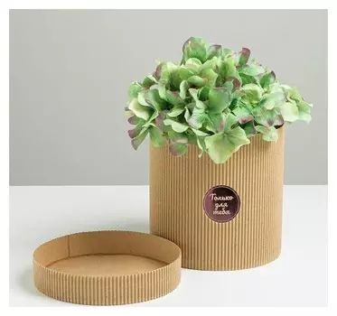 Шляпная коробка из микрогофры «Только для тебя», 15 х 15 см