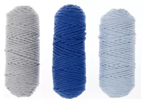 Шнур для вязания 3мм 100% хлопок, 50м/85гр, набор 3шт (Комплект 9)