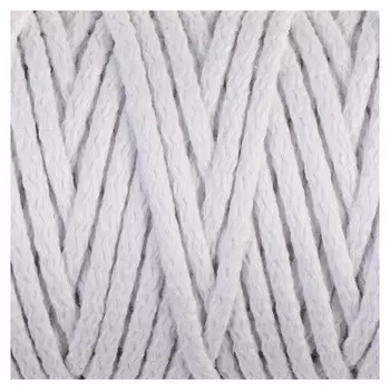 Шнур для вязания "Пухлый" 100% хлопок ширина 5мм 100м (Белый)