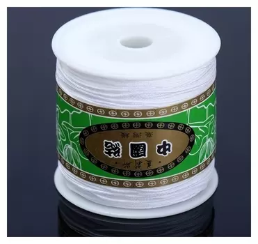 Шнур "Шамбала", длина 100 м, D = 1 мм, цвет белый