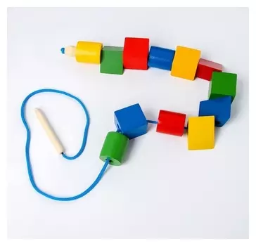 Шнуровка Разноцветные геометрические фигуры