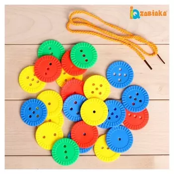 Шнуровка Развивающие пуговки 24 шт