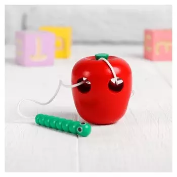 Шнуровка Яблочко с червячком