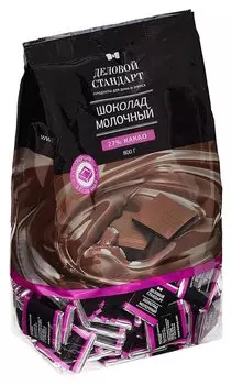 Шоколад порционный деловой стандарт молочный 27%, 5г/160шт