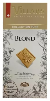 Шоколад Villars белый шоколад карамелизованным молоком, 100г