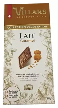 Шоколад Villars швейцарский молочный с кусочками карамели, 100г