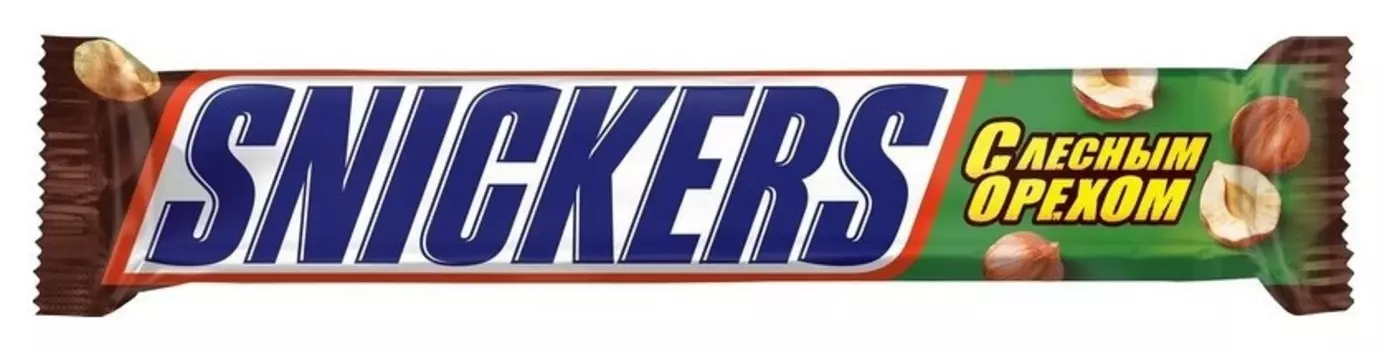 Шоколадный батончик Snickers лесной орех 81г