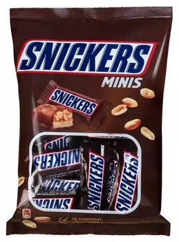 Шоколадный батончик Snickers мини 180г