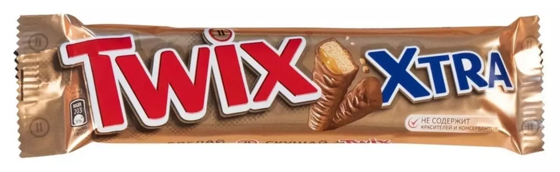 Шоколадный батончик Twix Xtra, 82г