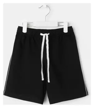 Шорты для мальчика, цвет чёрный, рост 104 см (56)