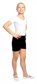 Шорты гимнастические, размер 28, хлопок, цвет чёрный