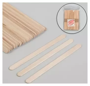 Шпатели для депиляции, деревянные, 14 × 1 см, 50 шт