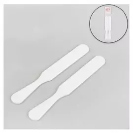 Шпатели для депиляции, пластиковые, 2 шт, 15 × 2 см, цвет белый