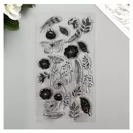 Штамп для творчества силикон "Гербарий" 20х10 см