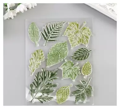 Штамп для творчества силикон "Листья" 14х18 см