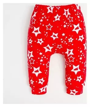 Штанишки крошка Я "Happy", рост 86-92 см, красный