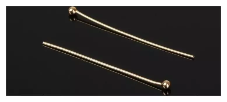 Штифт с шариком СМ-1103-13, 3 см, 50 гр (±708 шт), цвет золото