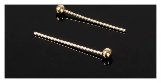 Штифт с шариком СМ-1103-16, 1,5 см, 50 гр (±1043 шт), цвет золото