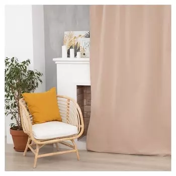 Штора этель, 150х270 см, бежевый, 100% хлопок