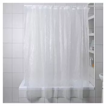 Штора для ванной 180×180 см "Цветы 3d", Eva, цвет белый