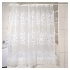 Штора для ванной комнаты доляна «Ажур», 180×180 см, Eva, цвет белый