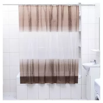 Штора для ванной комнаты доляна «Диско 3d», 180×180 см, Eva, цвет коричневый